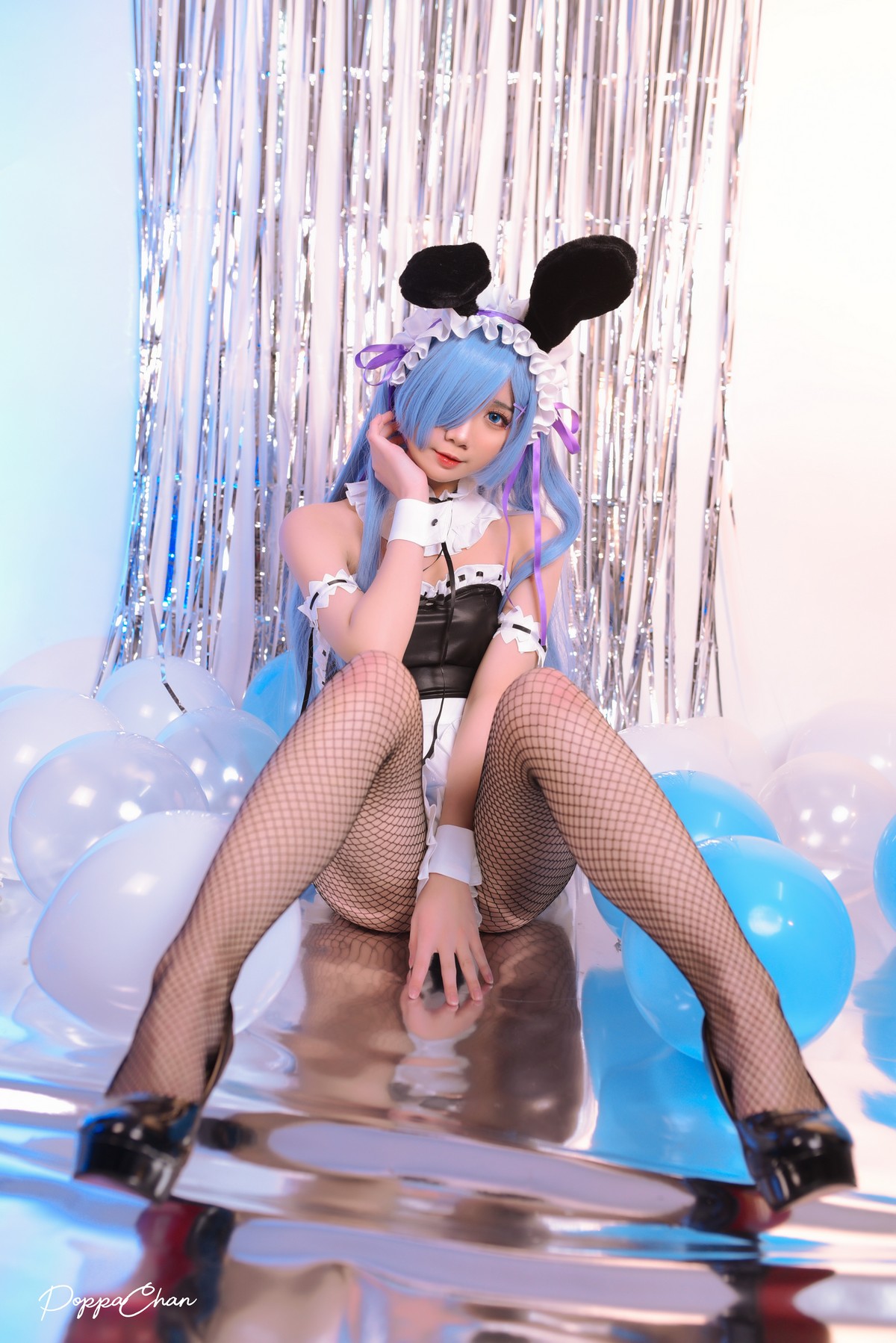 PoppaChan Rem Bunny Cosplay (Re Zero) – 37 Photos 12 Videos 489MB插图3