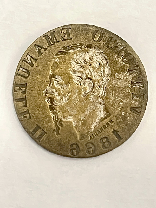 Token o ficha de Víctor Manuel II de 1866 en negativo 299-BFB5-A-8-E2-B-4-DD3-9278-4794058-FB52-F