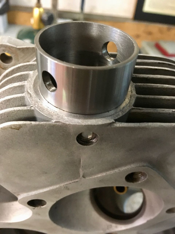 Exhaust spigot adapter installed
