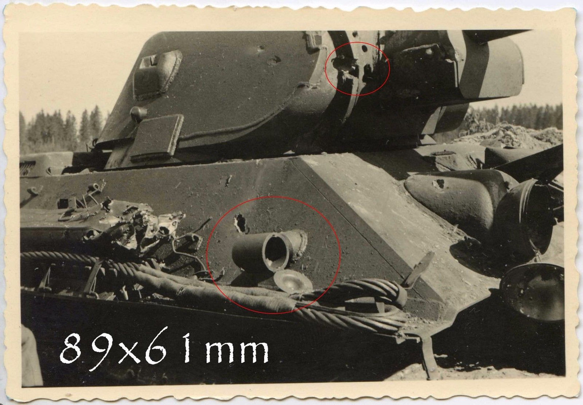 Zerstörter Panzer Details - Russland T-34