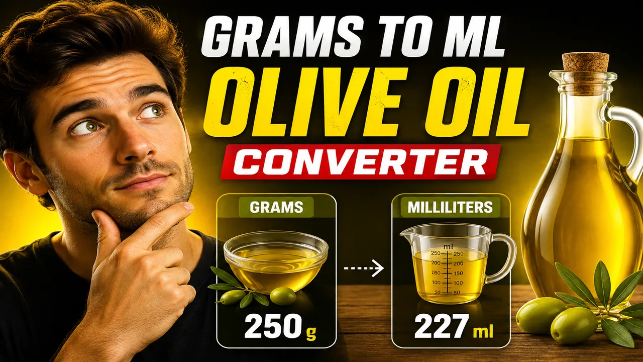 Grams To Ml Olive Oil Converter