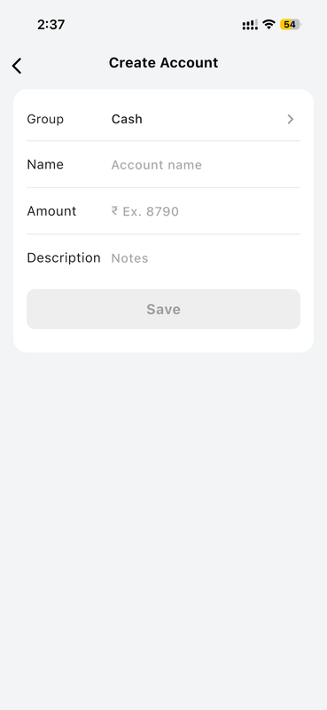 Account Creation Form