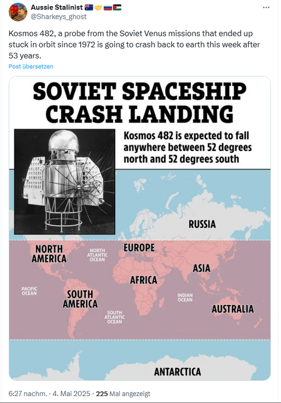 Einschlagsbereich der russischen Venussonde