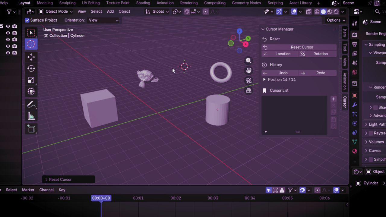 Cursor Manager quick reset