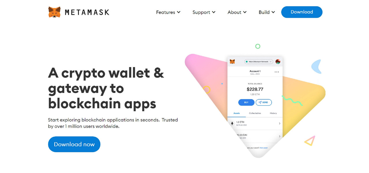 MetaMask Wallet Homepage