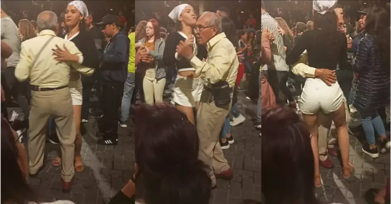 Abuelito se vuelve viral en TikTok tras bailar con una joven: 