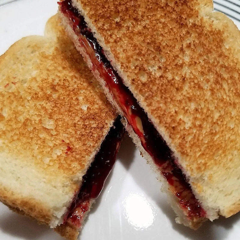 Toasted PB&J with MILK