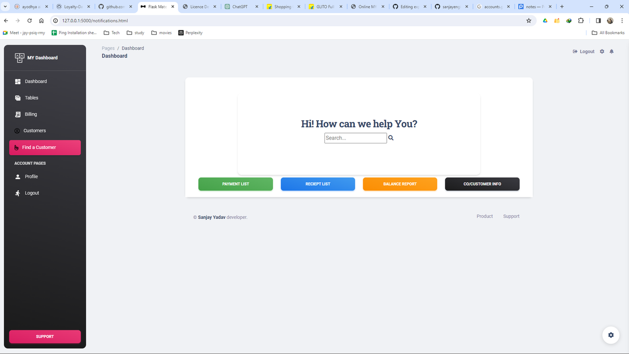 Material Dashboard - Full-Stack Starter generated.