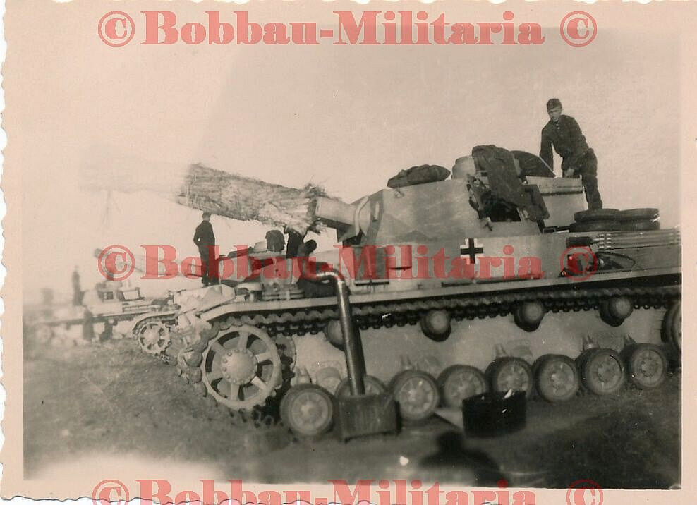 L517 Foto Panzerkampfwagen IV Langrohr Front vorwärmen mit Ofen Panzer 4 TOP