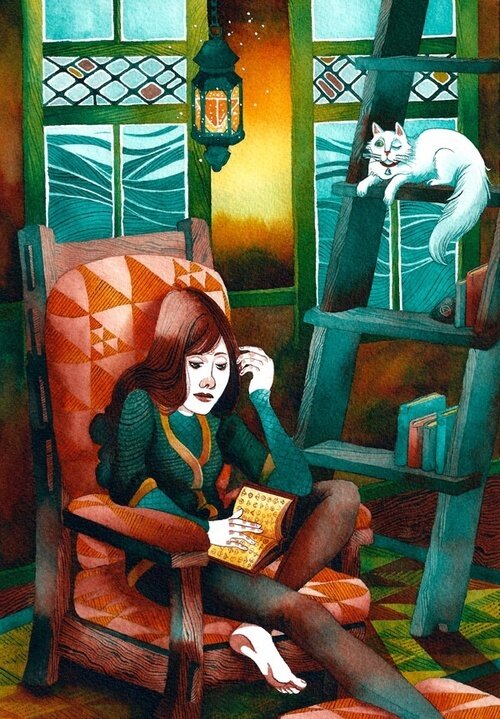 New-year-new-books-and-time-to-read-Nuevo-a-o-nuevos-libros-y-tiempo-para-leer-ilustraci-n-d