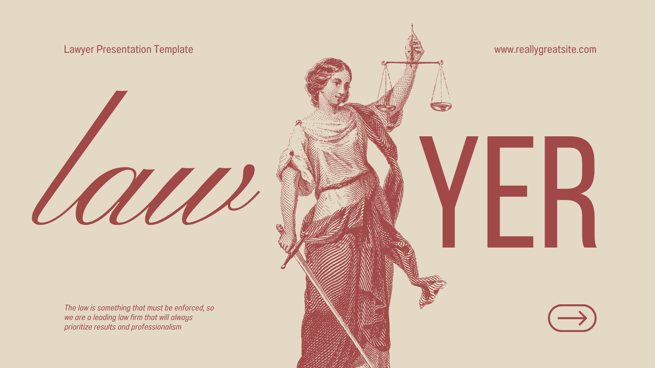 Red and Beige Vintage Law Presentation
