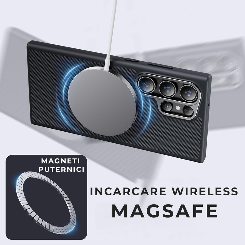 Husa pentru Samsung S24 Ultra Daden® Armor Pro din fibra de aramida/Kevlar, MagSafe Integrat, Margini portejate, Protectie Antisoc, Camera Ultra Safe, Negru 65ba802caddadc2fe74a5495 benks for samsung galaxy s24 ultra case copy