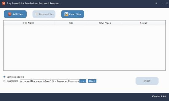 Any PowerPoint Permissions Password Remover 9.9.8