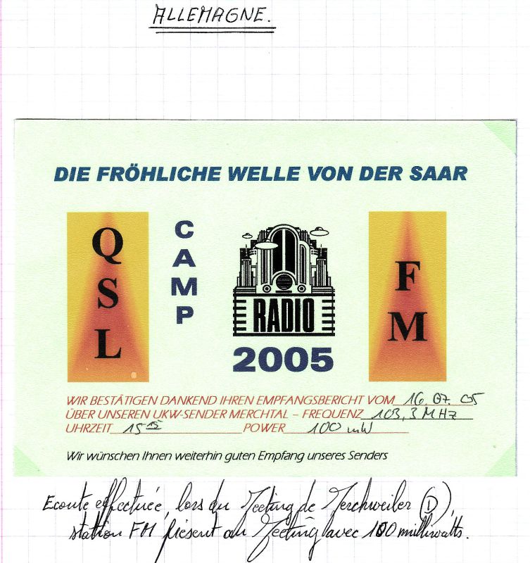 QSL de R.CAMP 2005 station pirate allemande en FM  QSL-FM-MERSCHWEILER-05