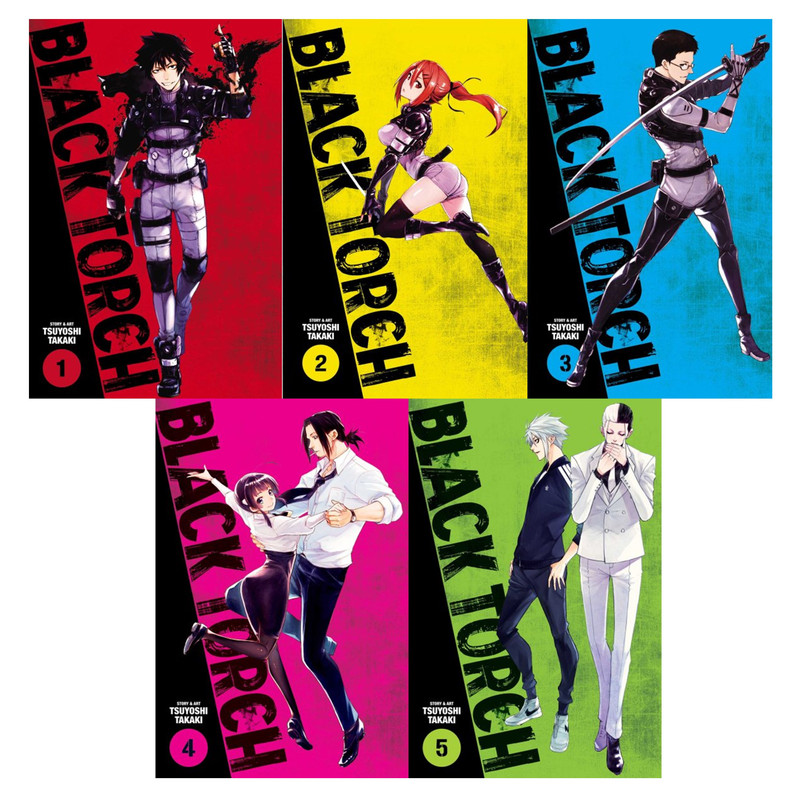 Black Torch English Manga Series By Tsuyoshi Takaki Set Of Book Volumes 1 5