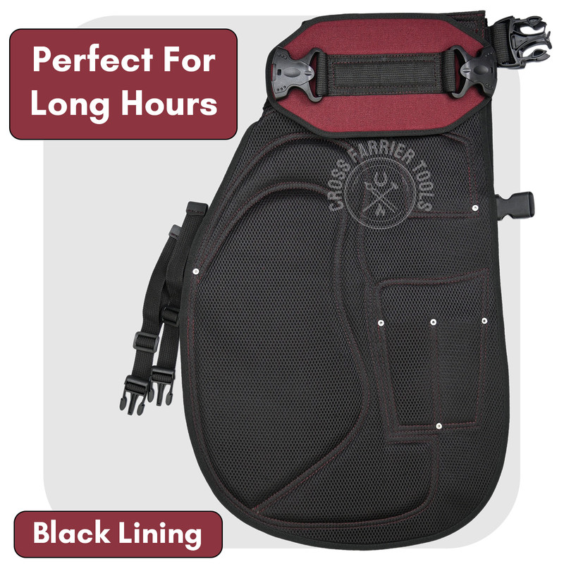 Maroon Farrier Apron pocket detail