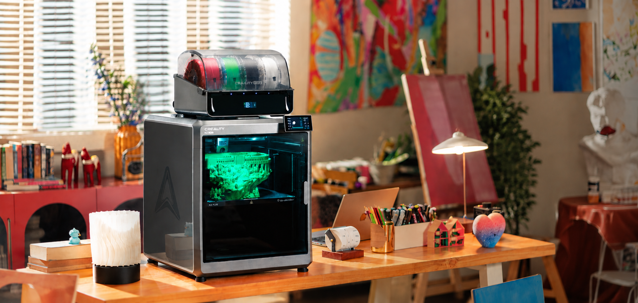 Creality K2 Plus Combo em funcionamento