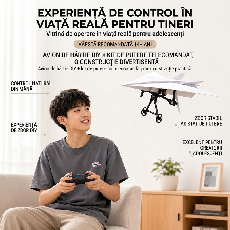 Avion de hartie cu telecomanda