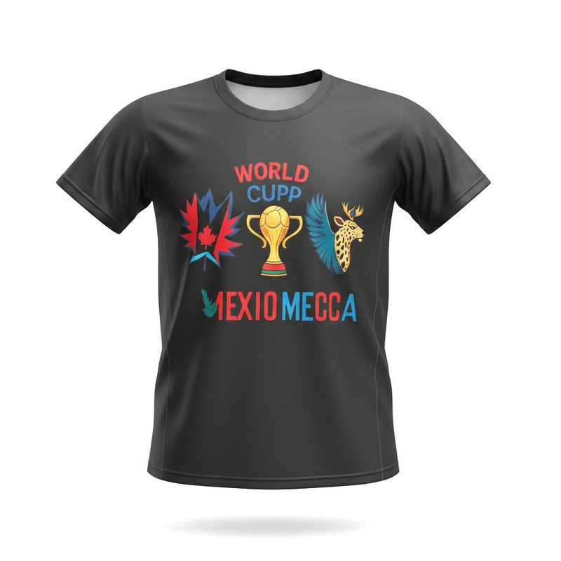 World Cup 2026 Retro Soccer Tee – Black Edition