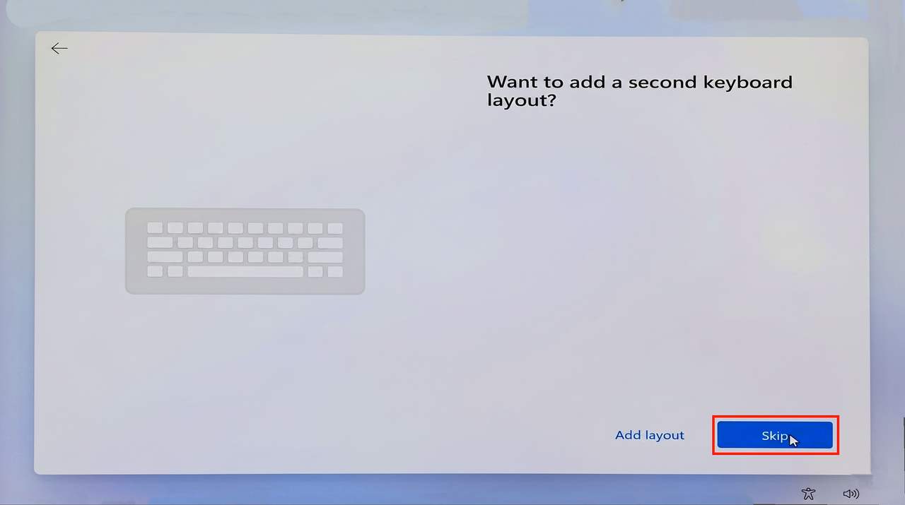 Skip second layout
