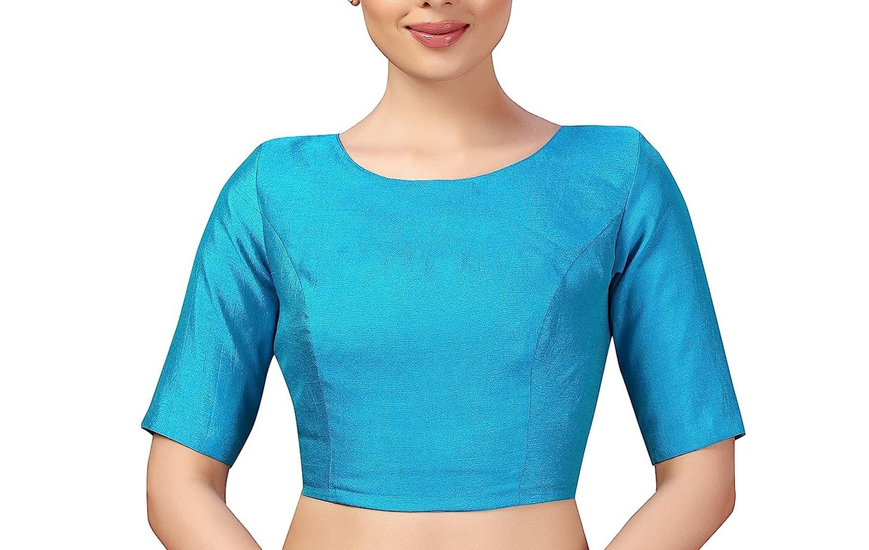 Para mujer Blusa Diseñador Hermosa Lehenga Prenda para el torso recortada Fiesta Ropa Choli Saree Blusa - Imagen 7 de 51