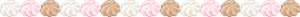 cream puff alternating between off white, pink and light brown divider