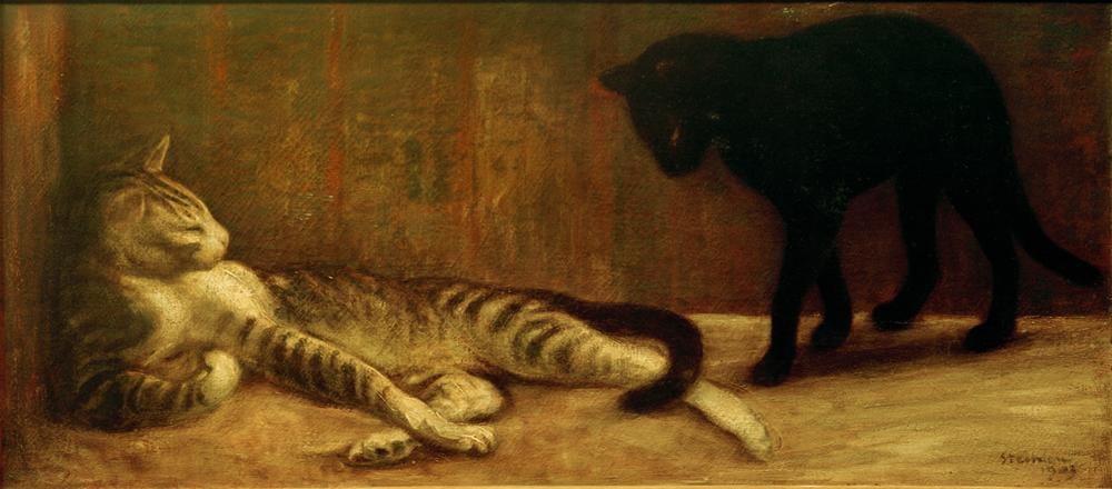 Thophile-Alexandre-Steinlen-Chat-et-Chatte-Meister-Drucke-688224