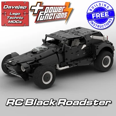 Power Functions components RC hot rod car original custom LEGO Technic build design by Davejsp