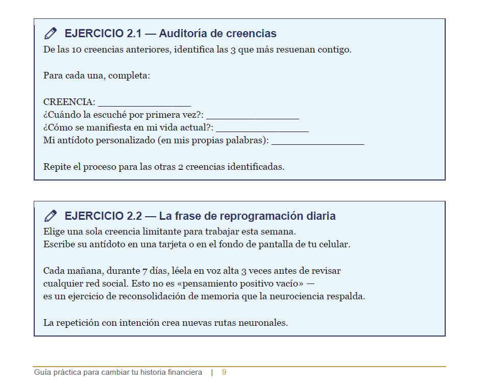 Página de ejercicios