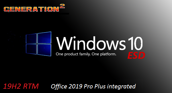 Windows 10 Pro Version 1909 Build 18363.778 + Office 2019