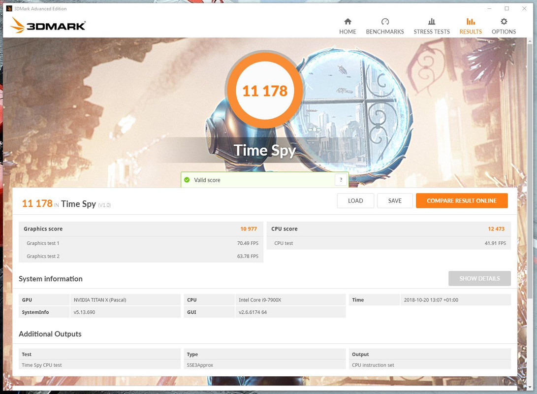3DMark 4.8 timespy Spectre off
