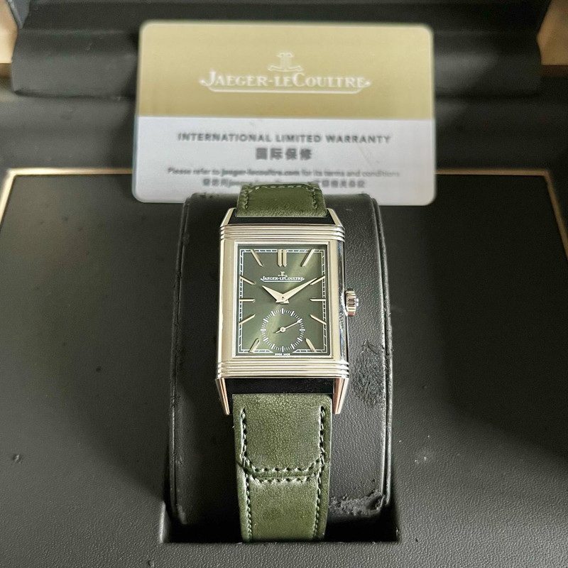 WTS LNIB Jaeger-LeCoultre Green Reverso Tribute Monoface Small Seconds April 2021 Complete Q397843J
