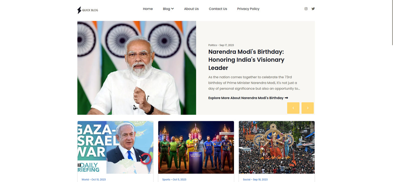Quick Blog screenshot