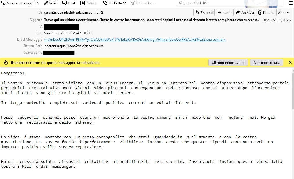 Segnalazioni di mail di phishing o malware vario - Pagina 14 - TurboLab.it