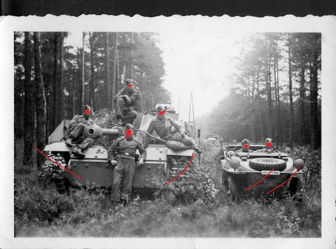 Foto Sturmgeschütz   Schwimmwagen Langrohr Schürzen VW Typ 166