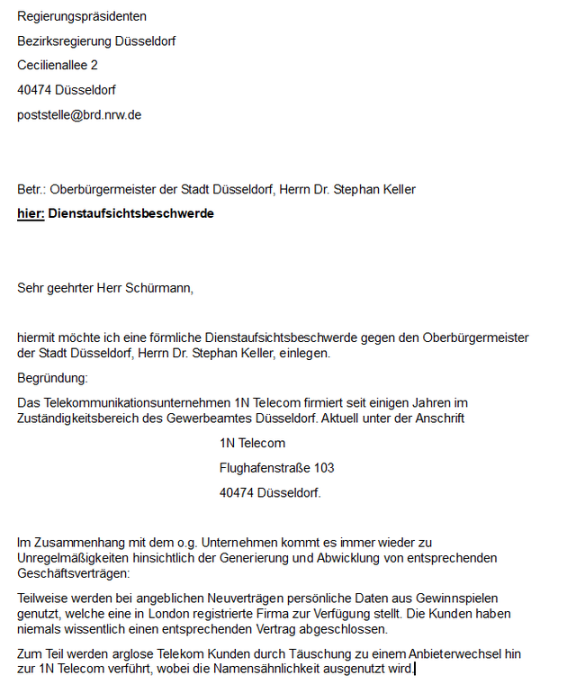 Dienstaufsichtsbeschwerde