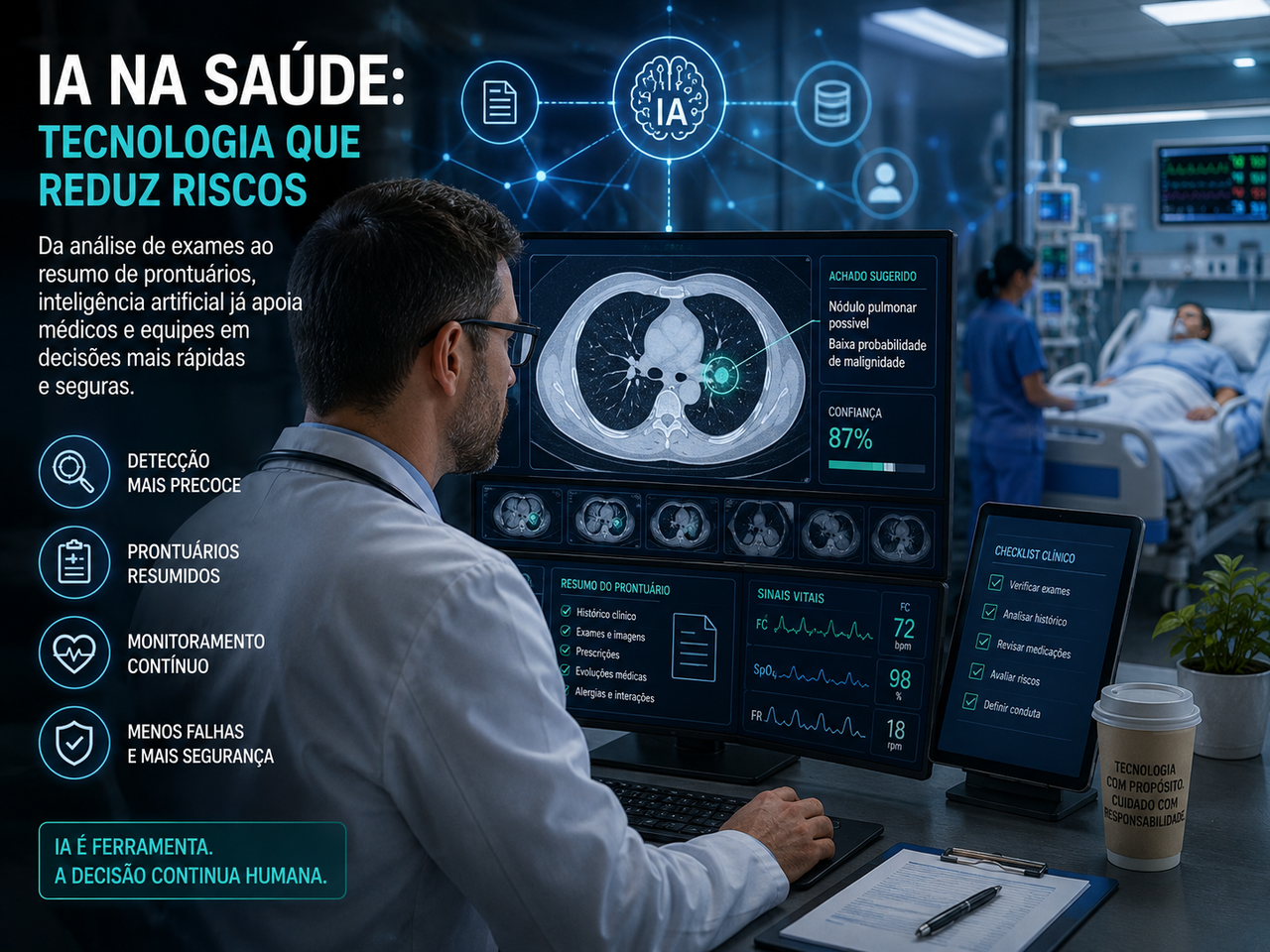 IA avança nos hospitais brasileiros e começa a reduzir atrasos, falhas e riscos clínicos