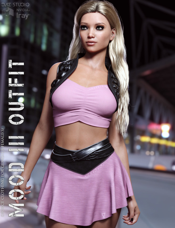dForce Mood III Outfit for Genesis 8 Females dForce Mood III Outfit for Genesis 8 Females