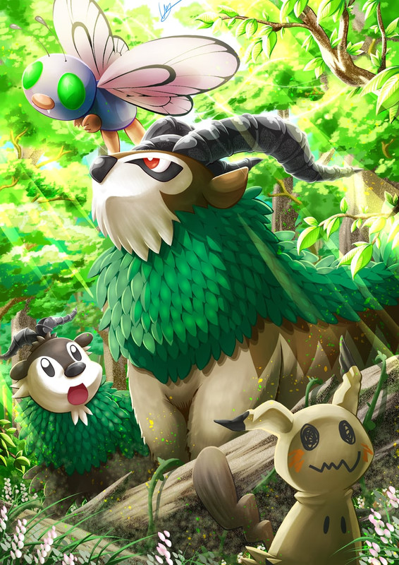 mimikyu-butterfree-gogoat-and-skiddo-pok