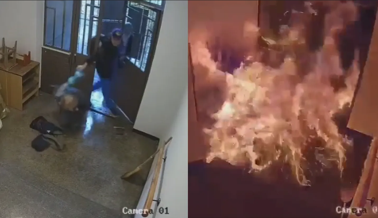 Por los terrenos, sobrino golpea y le prende fuego a su tía en Rumania: video