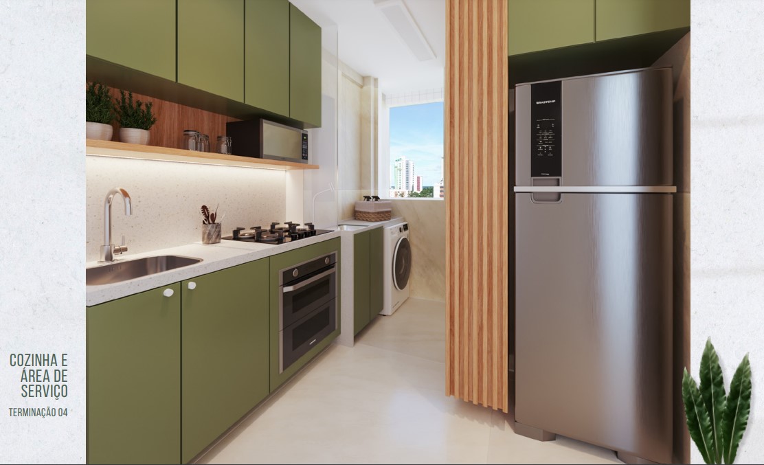 Cozinha planejada com acabamento premium do Flow Boa Viagem