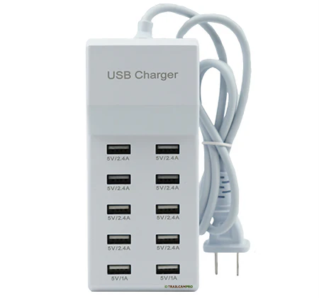 Estación de carga USB de 10 puertos.