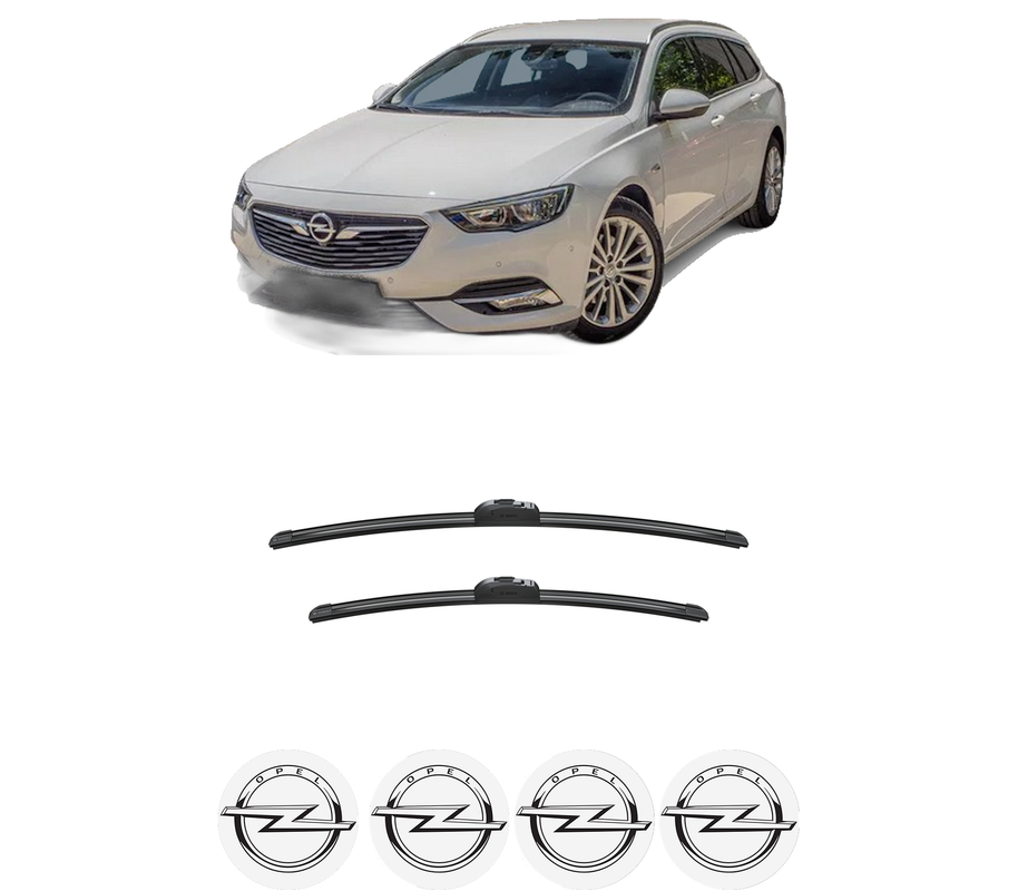 Set stergatoare auto OPEL INSIGNIA B Country Tourer (Z18) din 2017-2018, pentru parbriz auto, 2 bucati, Bosch Aerotwin, din cauciuc siliconat rezistent, 4 Stickere Auto OPEL