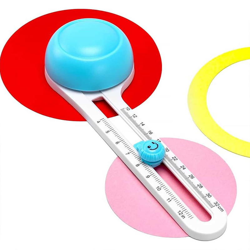 Cortador Circular de Papel Ajustable de 10-32 cm con 3 Cuchillas