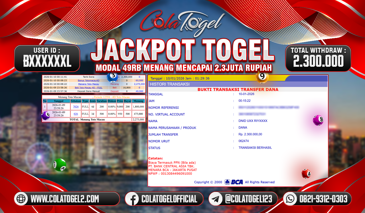 JACKPOT TOTO MACAU!! 