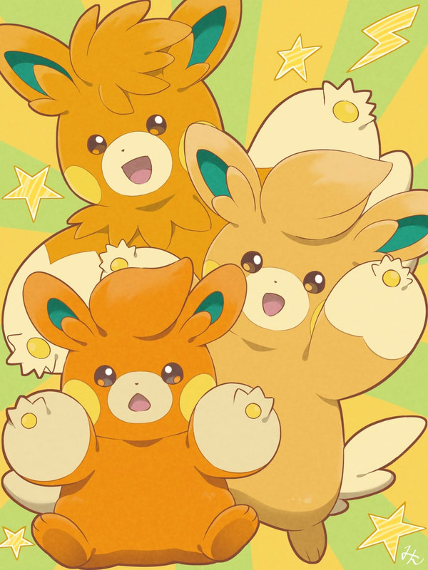 pawmi-pawmot-and-pawmo-pokemon-drawn-by-