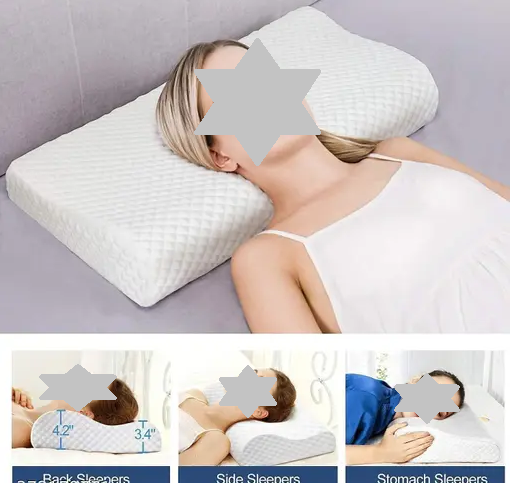 Memory Foam Pillow for Neck Pain Relief, Adjustable Ergonomic Cervical Pillow for Sleeping, Orthopedic Neck Pillow with Washable Cover, Bed Pillows for Side, Back, Stomach Sleepers (C) Color1 (R803)