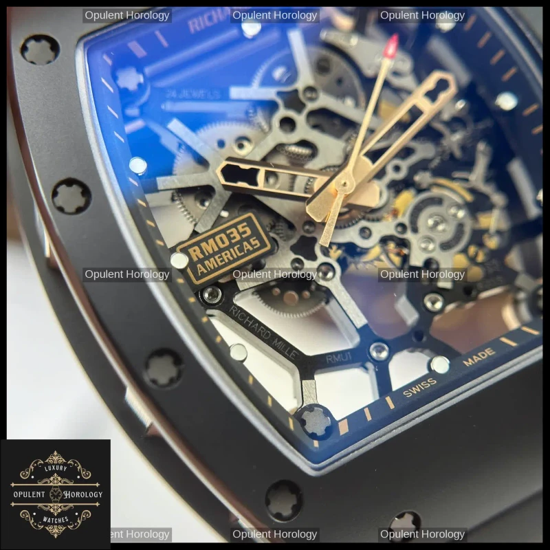 Richard Mille RM 035 Americas Toro – Black Ceramic Skeleton 40mm - Super Clone