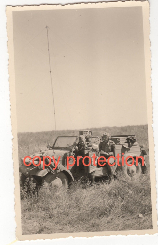 Orig. Foto VW 82 Kübelwagen mit Funkgerät Russland Kalmückenstep