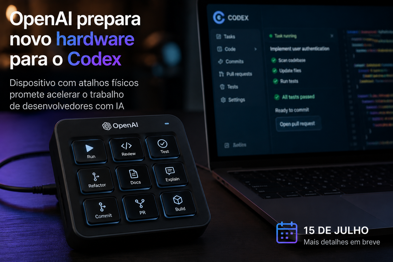 OpenAI prepara hardware para o Codex e dá pistas de que a IA pode ganhar um novo tipo de acessório